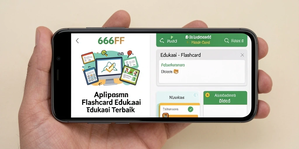 Tampilan antarmuka intuitif aplikasi Flashcard 666FF.