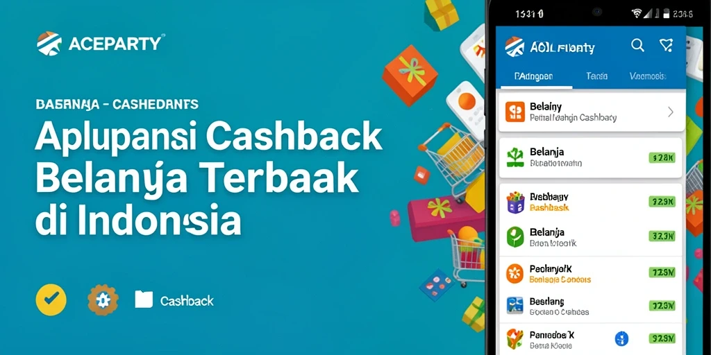 Tampilan modern ACEPARTY yang memudahkan akses Cashback.