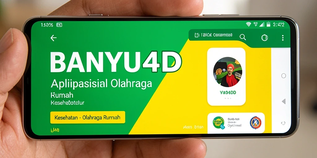 Antarmuka pengguna aplikasi BANYU4D yang sederhana.
