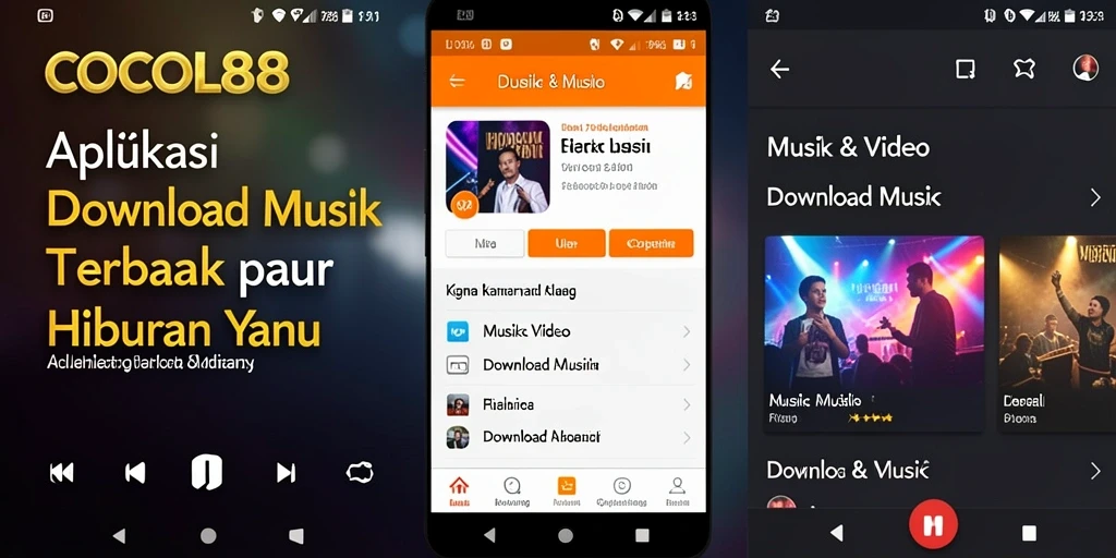 Antarmuka COCOL88 yang menawan dan mudah digunakan untuk Download Musik.