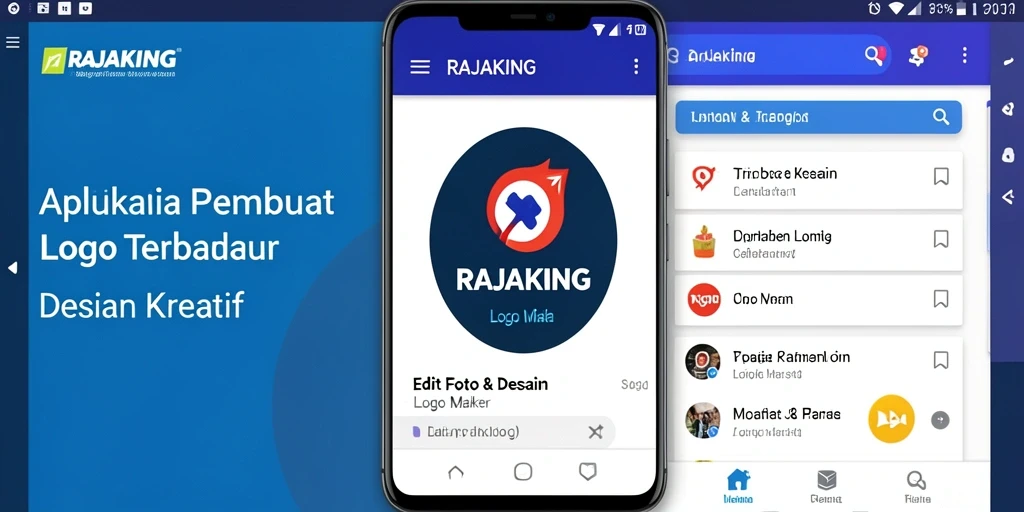 Antarmuka pengguna aplikasi RAJAKING yang intuitif dan menarik.