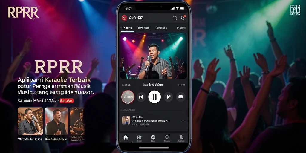 Tampilan antarmuka RPRR yang menarik untuk karaoke.