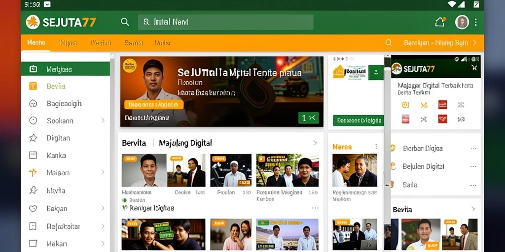 Tampilan antarmuka SEJUTA77 yang modern dan informatif.