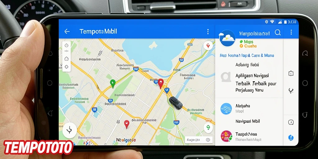 Antarmuka aplikasi TEMPOTOTO menampilkan peta interaktif dan informasi cuaca.