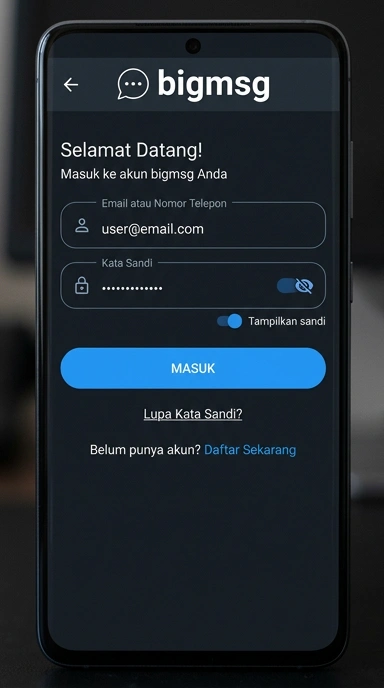 Masuk ke Akun bigmsg Anda dengan Mudah
