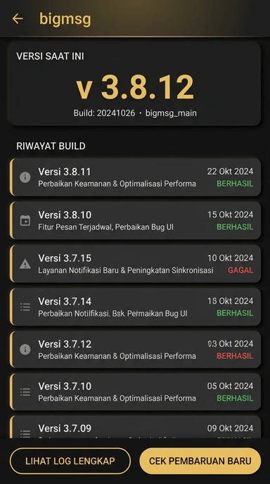 Riwayat Versi bigmsg untuk Pengguna Android